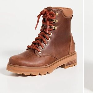 Sorel Lennox Tan Leather Lace-Up Boots